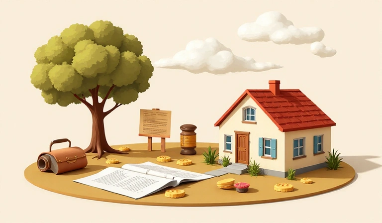 Illustration of inheritance and estate planning