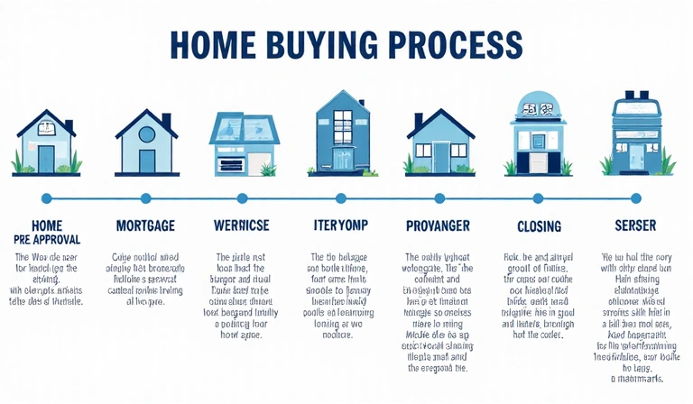 Illustration of home buying process