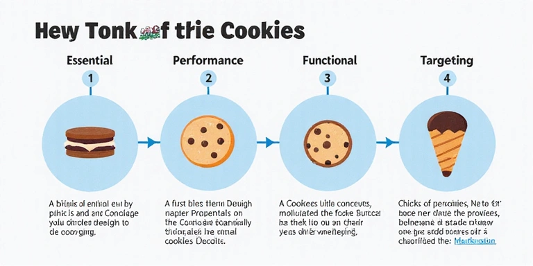 Diagram showing different types of cookies