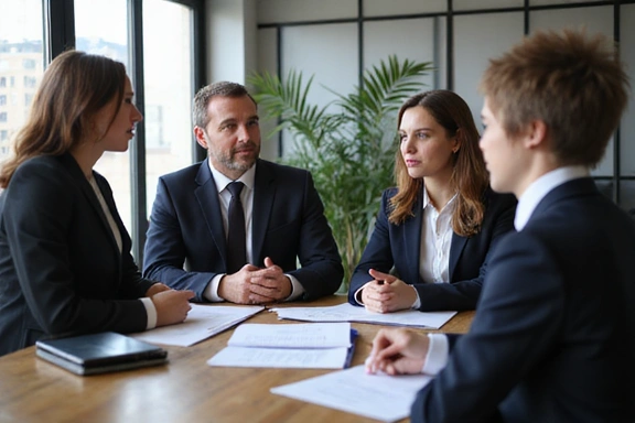 Expert legal team working together