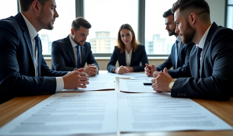 Legal team assisting with real estate closing